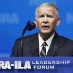 Oliver North, 74, a former Marine Corps lieutenant colonel, said he would take the helm of the NRA in a few weeks.