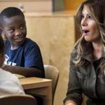 Melania Trump, who has said she plans to focus on issues affecting children during her time as first lady, visited a youth program at Andrews Air Force Base last year. MUST CREDIT: Washington Post photo by Melina Mara