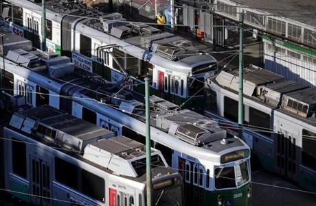 New trolleys would replace the Green Line?s current fleet.
