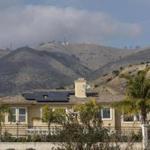 A residential home with solar panels in Porter Ranch, California. 