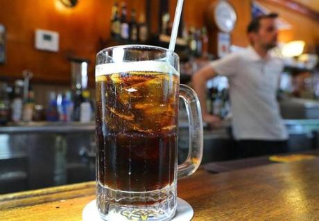 Tonic is on the menu at the Pleasant Cafe in Roslindale, and a Coke was poured upon ordering one by bartender Jack Wicker.
