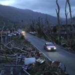The aftermath of Hurricane Maria is seen in Yabucoa, Puerto Rico, in September, 2017.  