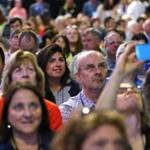 Delegates listened to candidate speeches Saturday at the state Democratic Party convention in Worcester.