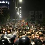 Jordanians protesters gathered during a demonstration against the newly proposed tax reforms Sunday. It was reported Monday morning by state media that the Hani Mulki has submitted his resignation to King Abdullah II. 