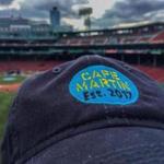 A hat with the Cafe Martin logo in honor of NESN cameraman John Martin. (Courtesy Bryan Brennan)