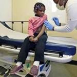 Four-year-old Gabriella Diaz got a flu shot at Whittier Street Health Center. 