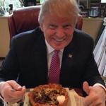 President Donald Trump enjoyed a taco bowl in a picture posted on Twitter on May 5, 2016. 
