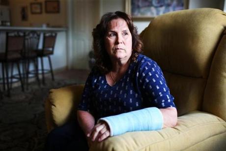 A stumble at work led to Bernadette Coughlin?s broken wrist and an ensuing drug test. She lost her job after testing positive for using marijuana.
