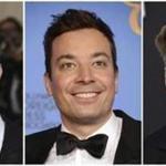 From left, Stephen Colbert, Jimmy Fallon, and Conan O?Brien. The three late-night TV hosts teamed up for a taped segment  Tuesday, June 26, 2018, in which they video chatted about comments Trump made about them at Monday?s South Carolina rally. 