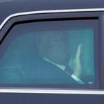 Mandatory Credit: Photo by MAST IRHAM/EPA-EFE/REX/Shutterstock (9709344p) Donald J. Trump US North Korea Summit in Singapore preparations - 11 Jun 2018 US President Donald J. Trump waves from inside of his car as he heads into the Istana Presidential Palace, where US President Donald J. Trump and Singapore Prime Minister Lee Hsien Loong will meet in Singapore, 11 June 2018. The US President is scheduled to meet on 11 June 2018 with Singapore's Prime Minister Lee Hsien Loong ahead of a historic summit between US President Donald J. Trump and North Korean leader Kim Jong-un, scheduled to be held at the Capella Hotel on Singapore's Sentosa Island on 12 June 2018.