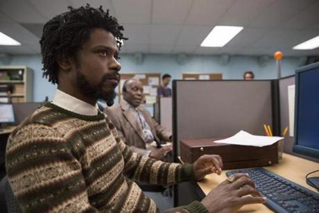 (l to r.) Lakeith Stanfield as Cassius Green and Danny Glover as Langston star in Boots Riley's SORRY TO BOTHER YOU, an Annapurna Pictures release.
