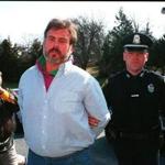 Emory G. Snell Jr. as he arrived for his 1995 arraignment at Barnstable District Court. He was convicted later that year of murdering his wife, Elizabeth Lee, in their home in Marstons Mills. 