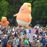 Thousands in Scotland Saturday marched Saturday to protest President Trump?s visit to the United Kingdom.