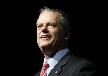 Massachusetts Governor Charlie Baker at this year?s state GOP convention.
