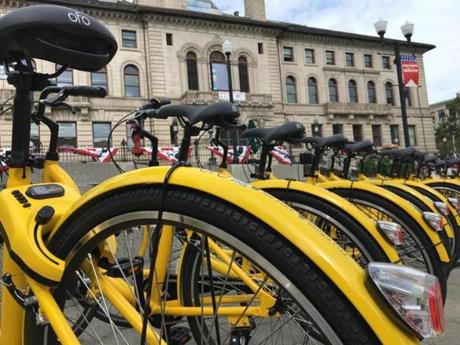 Earlier this month, Worcester became the first city on the East Coast to introduce ofo bikes.

