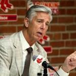 05/25/2018 Boston Ma -President of the Baseball Operations for the Boston Red Sox team Dave Dombrowski (cq) at a afternoon press-conference at Fenway Park. .Jonathan Wiggs /Globe Staff Reporter:Topic.