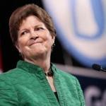 BEDFORD, NH - 6/18/2016: U.S. Sen. Jeanne Shaheen speaks during the New Hampshire Democratic Party State Convention at Bedford High School in Bedford, New Hampshire, on Saturday, June 18, 2016. U.S. Sen. Elizabeth Warren (D-Massachusetts) was the convention's keynote speaker. (Timothy Tai for The Boston Globe)