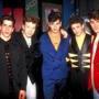 The members from the rock group New Kids on the Block (l-r) Joe McIntyre, Donnie Wahlberg, Jon Knight, Danny Wood and Jordan Knight. (Photo by Robin Platzer//Time Life Pictures/Getty Images) Published in NYTimes 01/31/04 Published caption: Super Bowl XXV, 1991: New Kids on the Block performed at Tampa Stadium. (Getty Images) Library Tag 04012008