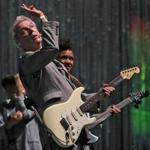 David Byrne onstage at Blue Hills Bank Pavilion.