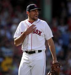 Starting pitcher Nathan Eovaldi approved of an inning-ending double play in the fourth.  
