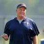 Foxborough-08/07/2018 The New England Patriots held training camp at their practice fields at Gillette Stadium. Coach Bill Belichick during practice.Photo by John Tlumacki/Globe Staff(sports)