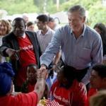 Governor Charlie Baker greeted supporters at a picnic in Lieutenant Governor Karyn Polito?s hometown of Shrewsbury.