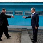 North Korea?s Kim Jong Un (left) and South Korea?s Moon Jae-in held their first summit meeting in April.