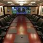 The main conference room is shown inside the Situation Room complex at the White House.