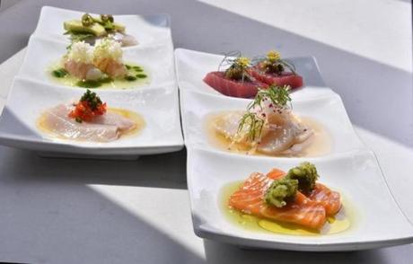 A crudo tasting at Bar Mezzana features the chef?s choice of six different fish.
