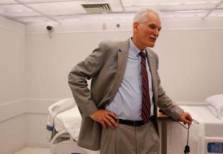 Dr. Charles Czeisler at a sleep lab in the Division of Sleep and Circadian Disorders at Brigham and Women?s Hospital.
