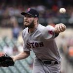 BALTIMORE, MD - AUGUST 12: Chris Sale #41 of the Boston Red Sox pitches against the Baltimore Orioles during the fourth inning at Oriole Park at Camden Yards on August 12, 2018 in Baltimore, Maryland. (Photo by Scott Taetsch/Getty Images)
