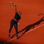 Serena Williams delivered a serve on day seven of The Roland Garros 2018 French Open in June.