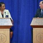 Challenger Ayanna Pressley (left) and incumbent Michael Capuano (right) took part in a debate at UMass Boston. 