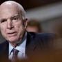 Senator John McCain, R-Ariz., speaks during a hearing in Washington, D.C., U.S., on Thursday, Nov. 30, 2017. MUST CREDIT: Bloomberg photo by Andrew Harrer