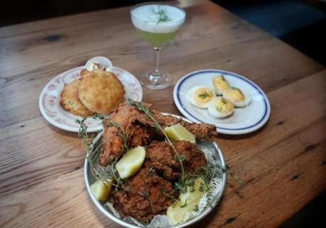 The signature fried chicken at SOUTHERN PROPER.

