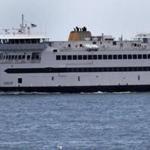 A Steamship Authority ferry from Woods Hole to Martha's Vineyard.