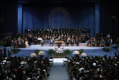 In a regal ceremony fit for the Queen of Soul, loved ones and fans gathered in Detroit and around the world said farewell to Aretha Franklin Friday. 
