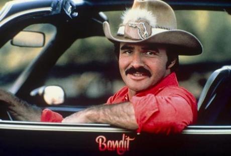 Burt Reynolds in the car from ?Smokey and the Bandit,? circa 1970.
