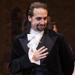 FILE - In a Thursday, Aug. 6, 2015 file photo, Lin-Manuel Miranda appears at the curtain call following the opening night performance of 