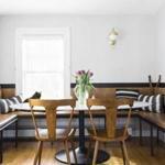 Above: West Elm chairs add seating in the breakfast nook. ?Meals, art projects, it all happens here,? says homeowner Jennifer Schley Johnson.