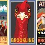 A turkey-themed poster by Caroline Barnes.