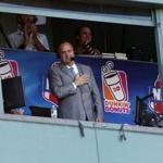 Don Orsillo acknowledged the fans as he called his last Red Sox game at Fenway Park in 2015. 