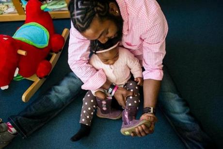 At Room to Grow, families in need can find quality shoes, boots, clothes, and pajamas for their young children. 
