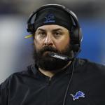 Detroit Lions head coach Matt Patricia watches his team play in his first game as head coach during an NFL football game against the New York Jets in Detroit, Monday, Sept. 10, 2018. (Jeff Haynes/AP Images for Panini)