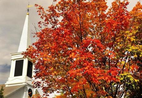 A bit of a fall flare was on display in Milton Saturday as a maple tree has already started to show its autumnal colors.
