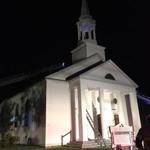 Fire crews were on the scene early Saturday battling a three-alarm blaze at Wareham?s St. Patrick Church.