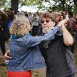Dance partners Suzanne Watzman and Harry Wolfson danced during the ?Jazz Along the Charles? event on Sunday.