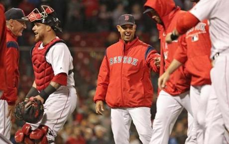 Red Sox manager Alex Cora allowed for a moment of reflection after Monday night?s 6-2 victory.
