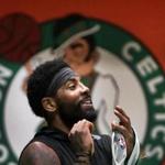 Boston, MA - 9/25/2018 - Boston Celtics guard Kyrie Irving (11) at Boston Celtics training camp. - (Barry Chin/Globe Staff), Section: Sports, Reporter: Adam Himmelsbach, Topic: 26Celtics practice, LOID: 8.4.3277929148. 
