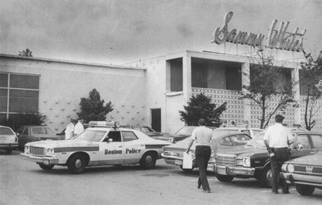 OPS PHOTO BY george rizer bw september 22 1980 sammy sammy whites shooting scene where four were killed.
